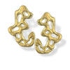 MELTED Cs GOLD EARRINGS