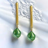 GREEN PUJA COUNCH EARRINGS-ONLINE EXCLUSIVE
