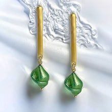  GREEN PUJA COUNCH EARRINGS-ONLINE EXCLUSIVE