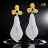 WHITE LILLIES EARRINGS-ONLINE EXCLUSIVE-LIMITED EDITION