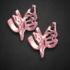 PAPILIONEM SMALL PINK HOOP EARRINGS