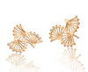 METROPOLITAN FANS ROSE GOLD EARRINGS-Back in stock