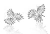 METROPOLITAN FANS SILVER EARRINGS-Back in stock