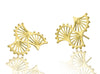 METROPOLITAN FANS GOLD EARRINGS-Back in stock