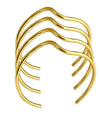 IN-LINE GOLD RIPPLE STACKABLE BRACELETS