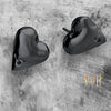 HEART 2 HEART BLACK EARRINGS-BACK IN STOCK