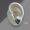 HEART 2 HEART BLACK EARRINGS-BACK IN STOCK