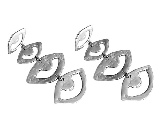 ALL EYES ON ME-THE SUPER PROTECTOR SILVER EARRINGS