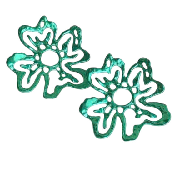 EMERALD GREEN ORTENSIE XL EARRINGS-BACK IN STOCK