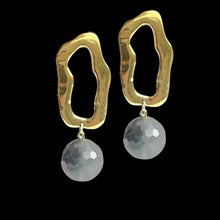  GREY QUARTZ GHANA EARRINGS