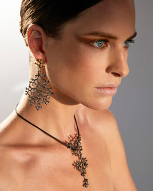 CORALIS XL RHODIUM EARRINGS