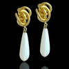 IN-LINE KNOT MOONSTONE DROP EARRINGS-ONLINE EXCLUSIVE 🤍