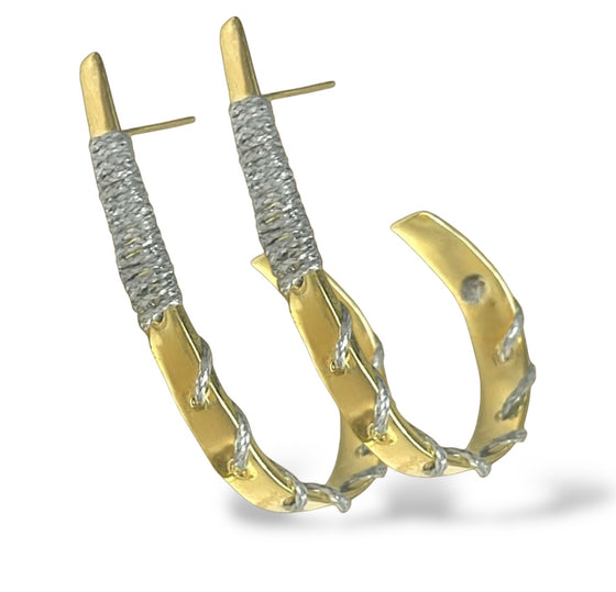 SEYCHELLES GOLD & SILVER EARRINGS