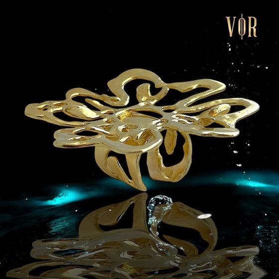ORTENSIE XL GOLD RING