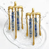 NAIROBI BLUE LAPIS CHANDELIERS-ON LINE EXCLUSIVE