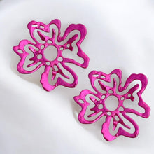 HOT PINK ORTENSIE XL EARRINGS-BACK IN STOCK