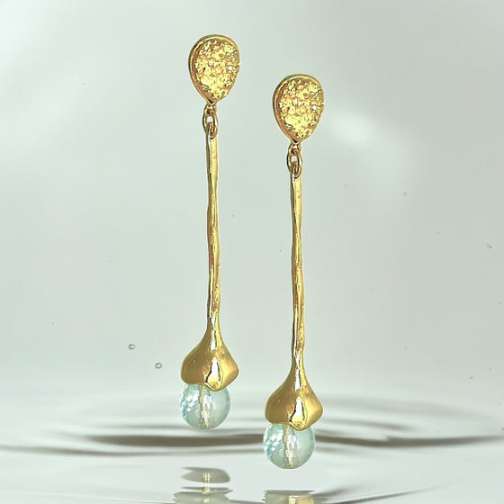 MOMBASA AQUA QUARTZ DROP EARRINGS