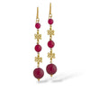 YAN RUBY GOLD EARRINGS