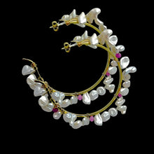  FRESH WATER & ROSE ANEMONE HOOPS-ONLINE LIMITED EDITION
