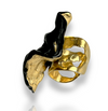 BIG KAHOONA BLACK AND GOLD RING