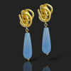 IN-LINE KNOT SKY BLUE DROP EARRINGS-ONLINE EXCLUSIVE 🩵