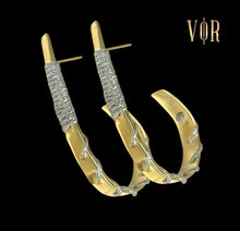  SEYCHELLES GOLD & SILVER EARRINGS