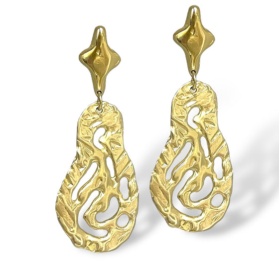 TANZANIAN GOLD DROPS EARRINGS