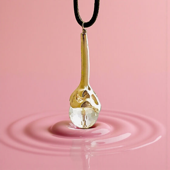 MOMBASA CRYSTAL QUARTZ DROP PENDANT