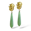 LIMITED EDITION-ONLINE-IN-LINE KNOT SUMMER GREEN AGATE DROP EARRINGS 💚