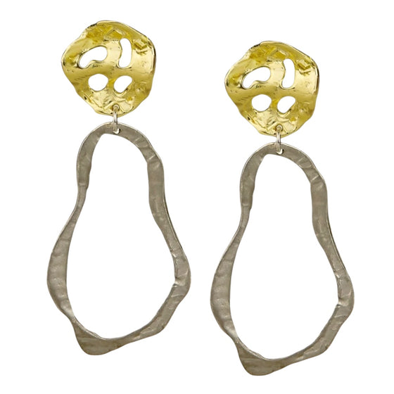 MELTED 0s SILVER EARRINGS