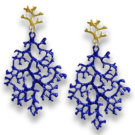 CORALIS XL ROYAL BLUE EARRINGS