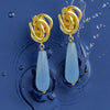 IN-LINE KNOT SKY BLUE DROP EARRINGS-ONLINE EXCLUSIVE 🩵