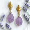 TANZANIAN STAR AMETHYST EARRINGS