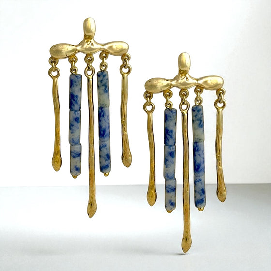 NAIROBI BLUE LAPIS CHANDELIERS-ON LINE EXCLUSIVE