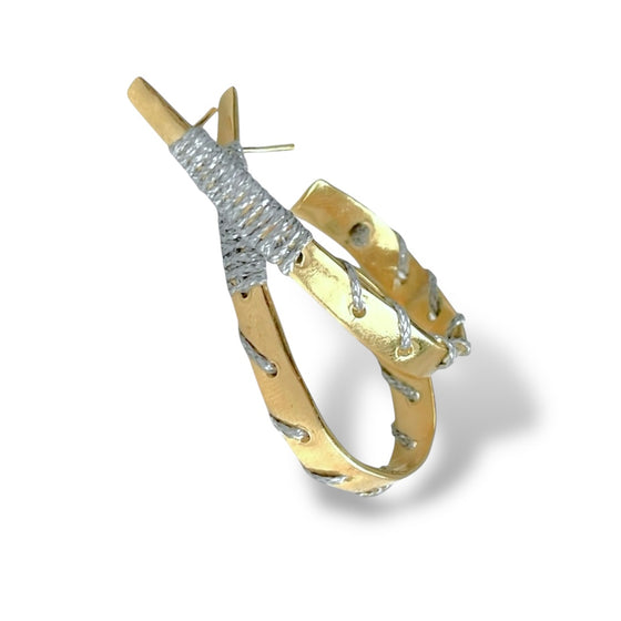 SEYCHELLES GOLD & SILVER EARRINGS