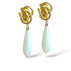 IN-LINE KNOT MOONSTONE DROP EARRINGS-ONLINE EXCLUSIVE 🤍