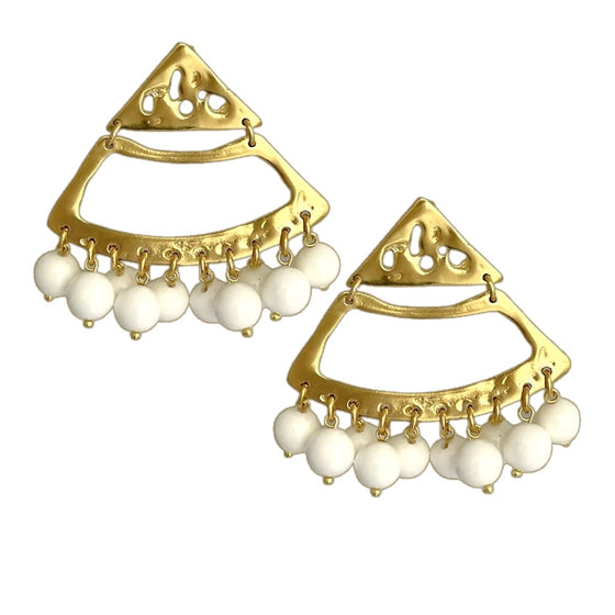 MAU WHITE CORALS EARRINGS