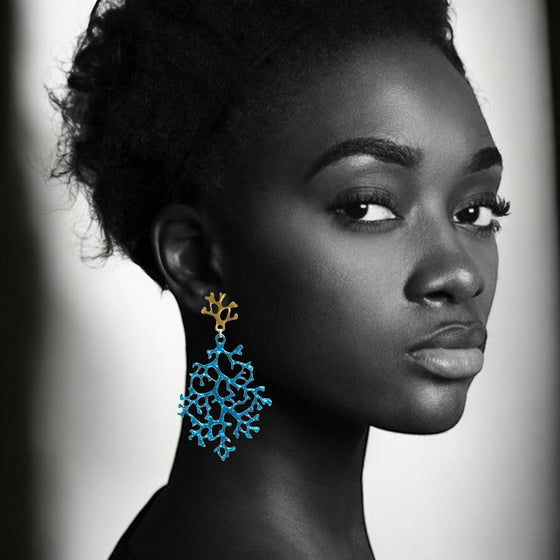 CORALIS XL TURQUOISE EARRINGS