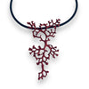 LONG CORAL BURGUNDY PENDANT