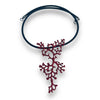 LONG CORAL BURGUNDY PENDANT