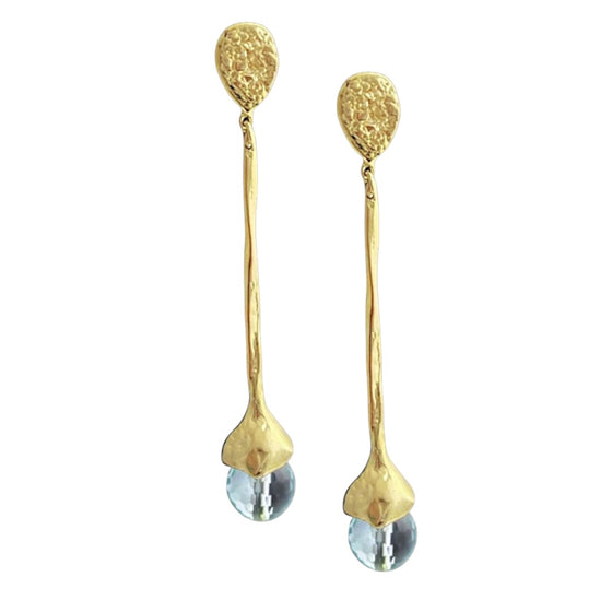 MOMBASA AQUA QUARTZ DROP EARRINGS