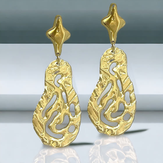 TANZANIAN GOLD DROPS EARRINGS