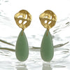 MELTED XL AVENTURINE DROP EARRINGS