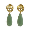 MELTED XL AVENTURINE DROP EARRINGS