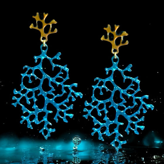 CORALIS XL TURQUOISE EARRINGS