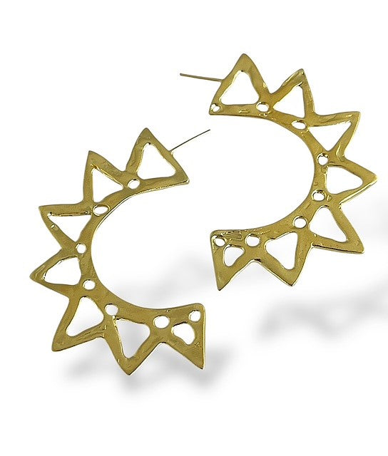 SPIKE HOOP EARRINGS
