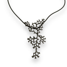  LONG CORAL RHODIUM PENDANT