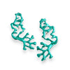 NEW CORAL AQUA EARRINGS