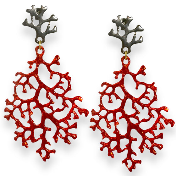 CORALIS XL RED EARRINGS