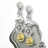 ETHIOPIA SILVER AND GOLD EARRINGS